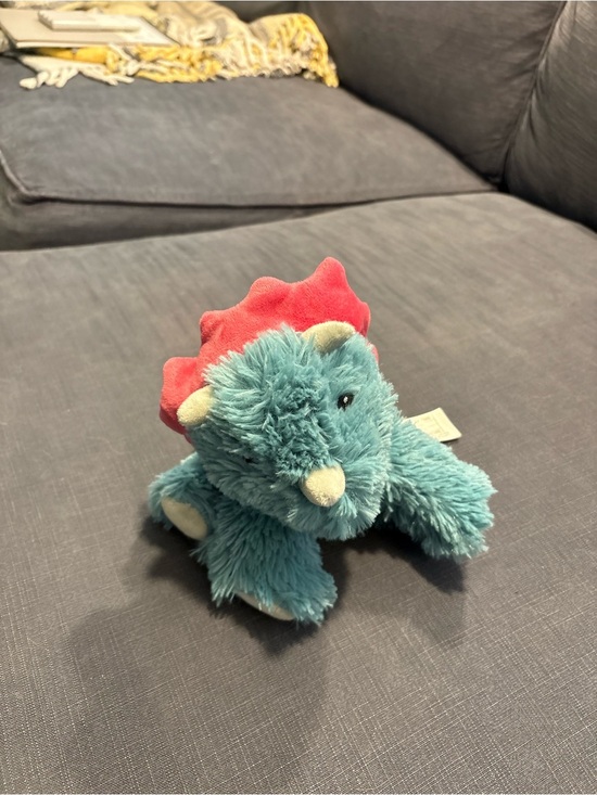 Warmies Other - Teal Plush Dinosaur with Red Crest - Soft Cuddly Dino Toy